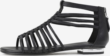 Sandales à lanières 'New-Alys' BRONX en noir : devant