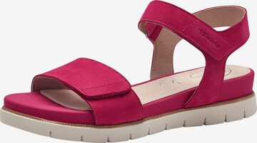 Sandales TAMARIS en rose : devant