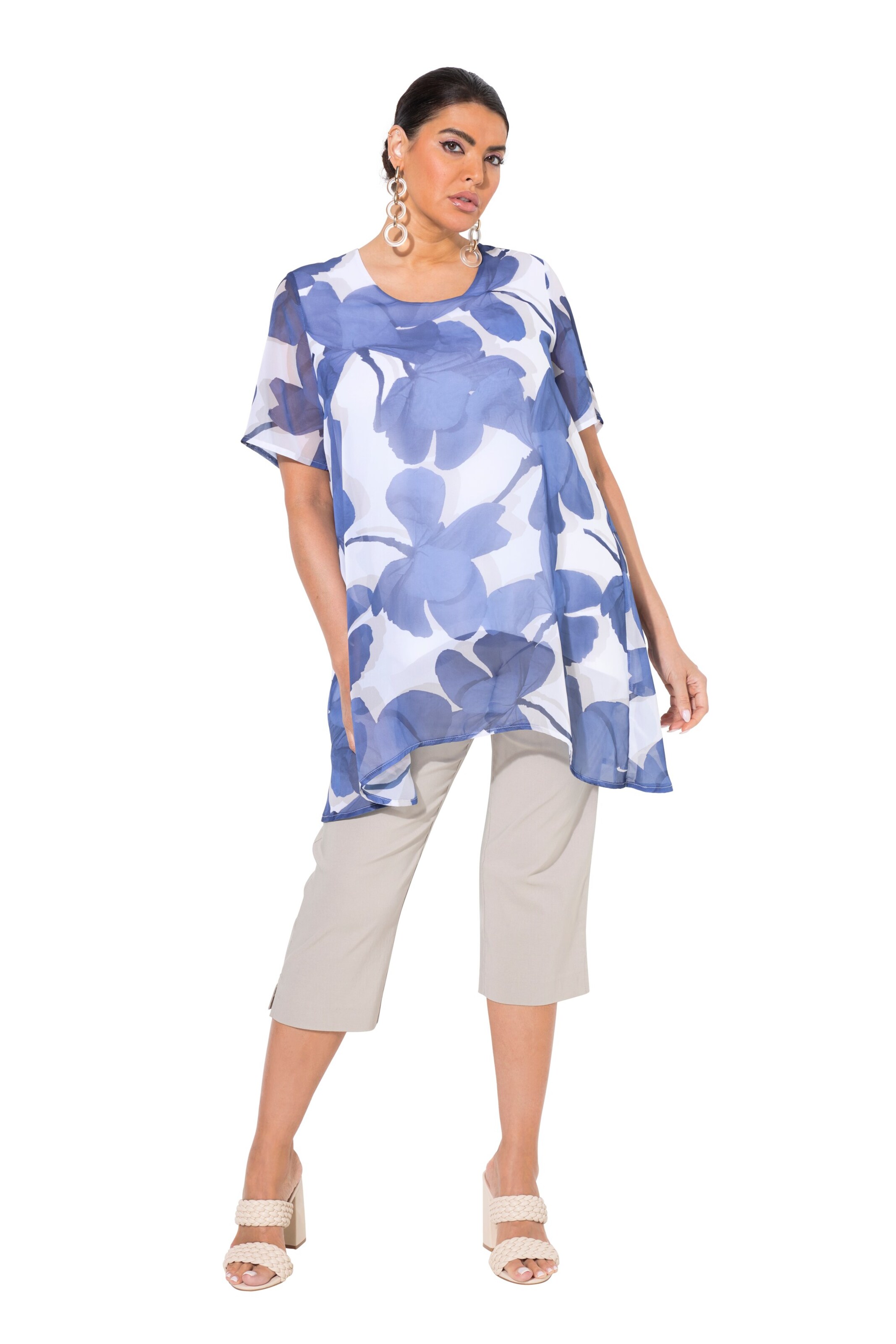 Ulla Popken Tuniek in Blauw: voorkant