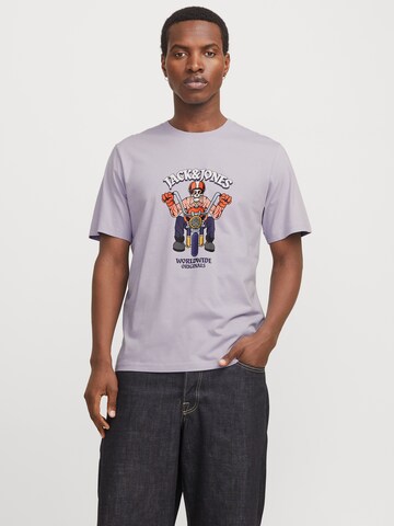 T-Shirt 'JORAnatomy' JACK & JONES en violet : devant
