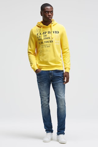 CAMP DAVID Sweatshirt in Yellow: front