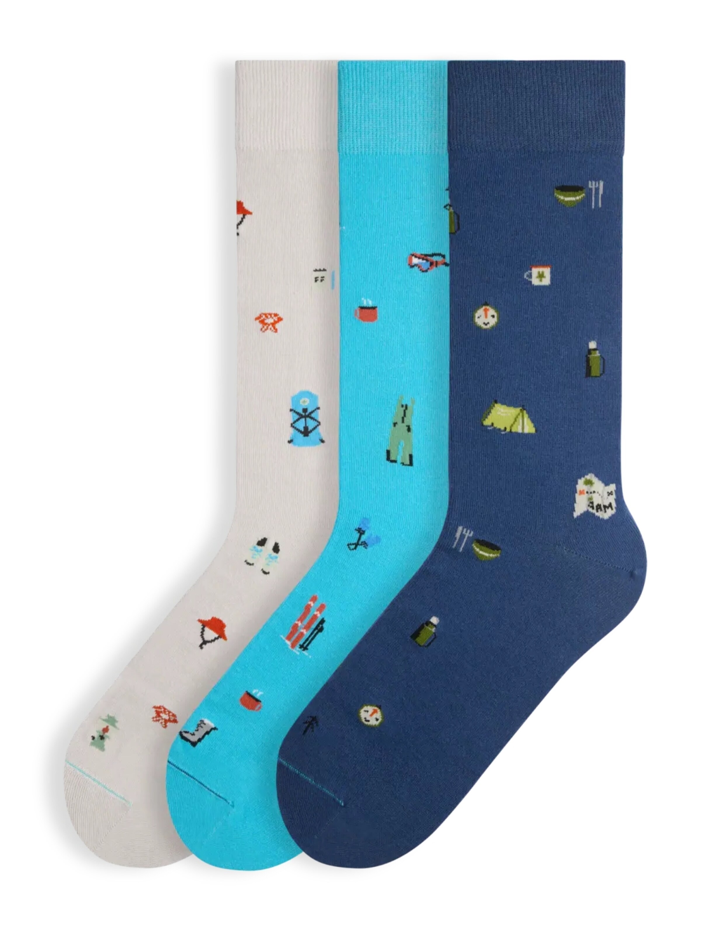 Von Jungfeld Socks 'Signature Icons SET' in Mixed colors: front