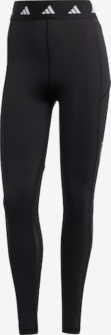 ADIDAS PERFORMANCE Skinny Spodnie sportowe 'Techfit Stash Pocket Full-length' w kolorze czarny: przód