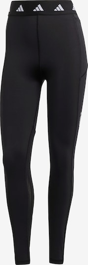 ADIDAS PERFORMANCE Sportsbukse 'Techfit Stash Pocket Full-length' i svart / hvit, Produktvisning