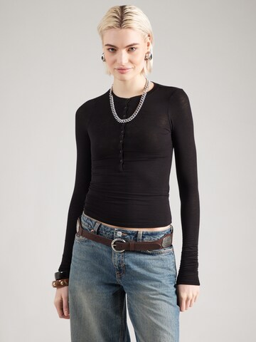 T-shirt WEEKDAY en noir : devant