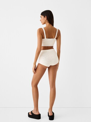 Top in maglia di Bershka in beige