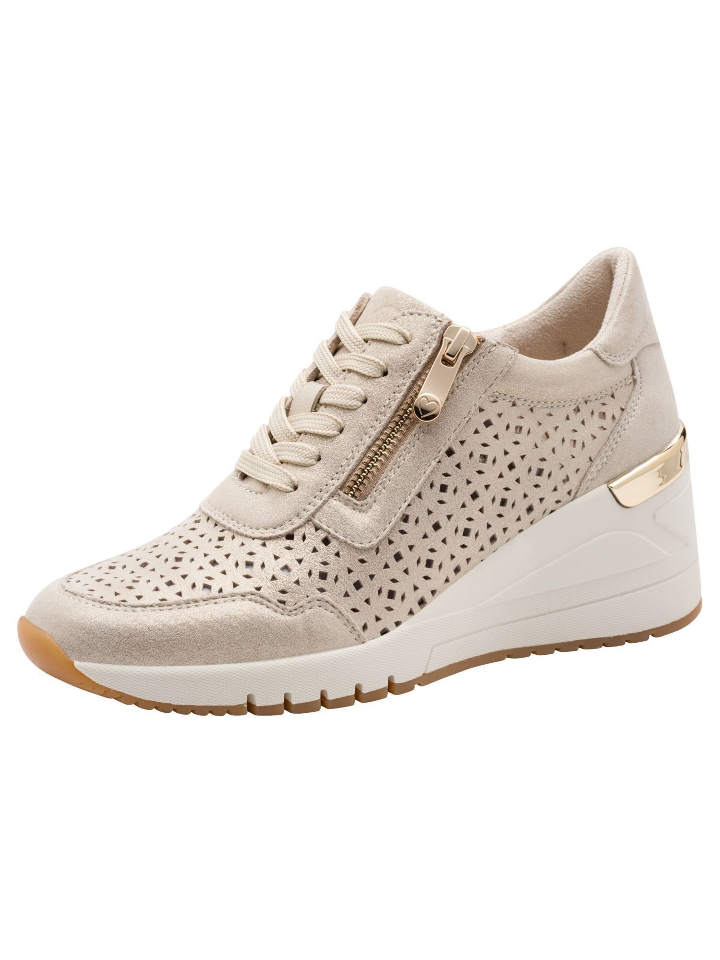 MARCO TOZZI Sneakers laag in Beige: voorkant
