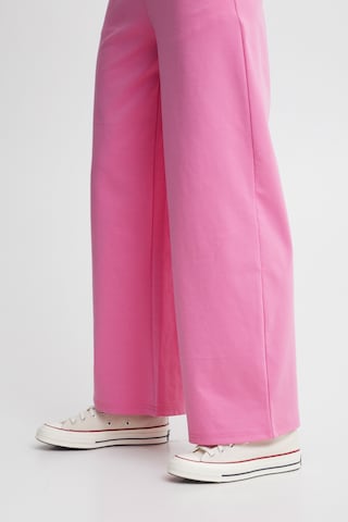 ICHI Wide leg Pleat-Front Pants 'KATE SUS' in Pink