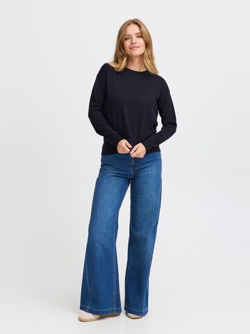 PULZ Jeans Strickpullover ' PZSADIE LS Oversized Pullover ' in Blau