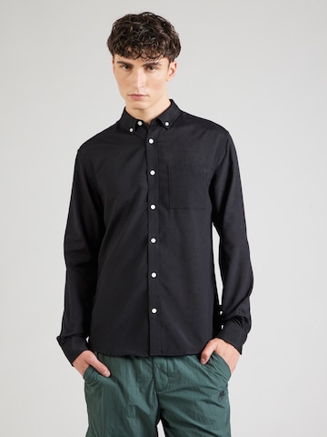 juoda Only & Sons Priglundantis modelis Marškiniai: priekis