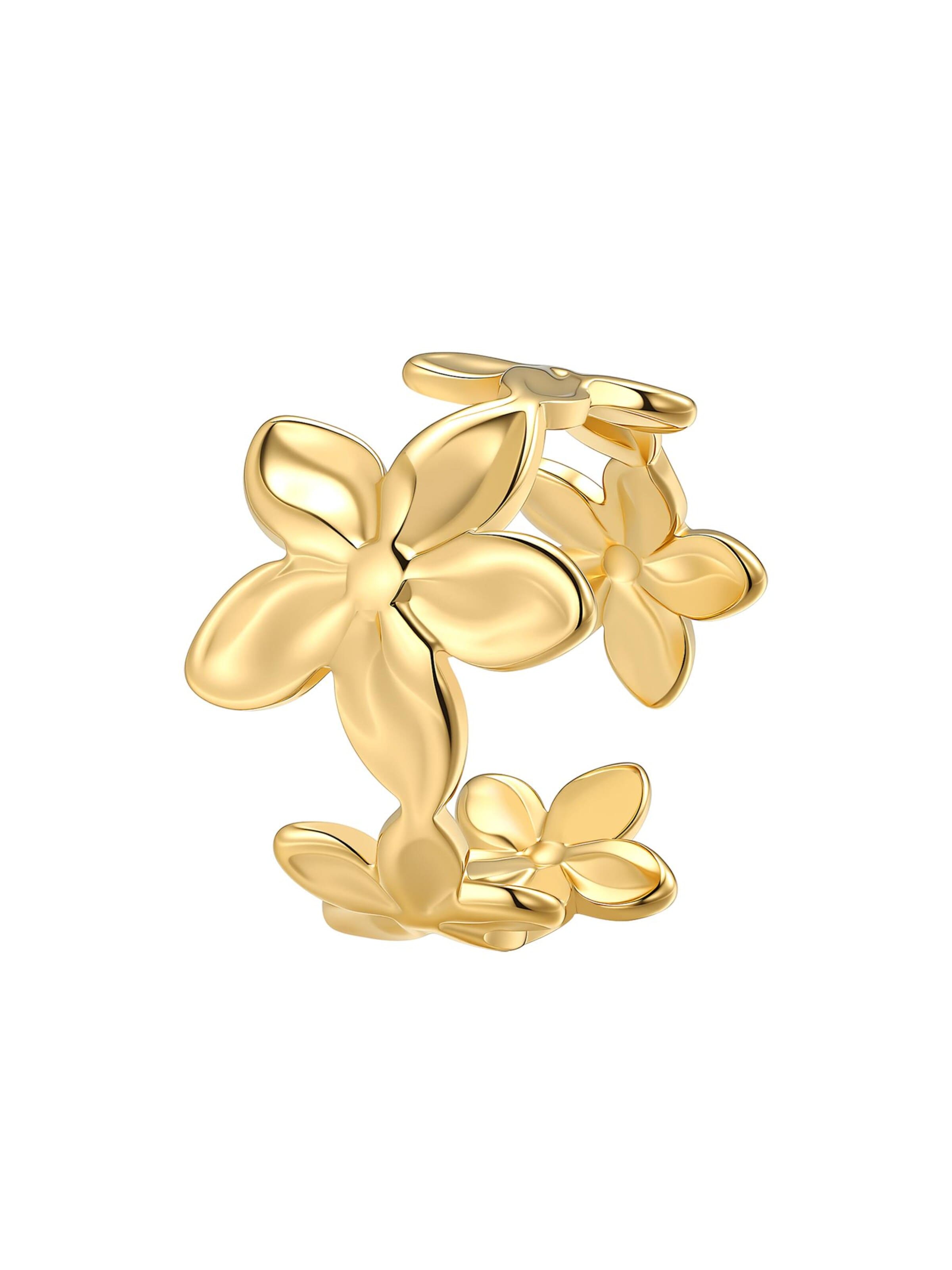 Bague 'Bloom Flower' Hey Happiness en or : devant