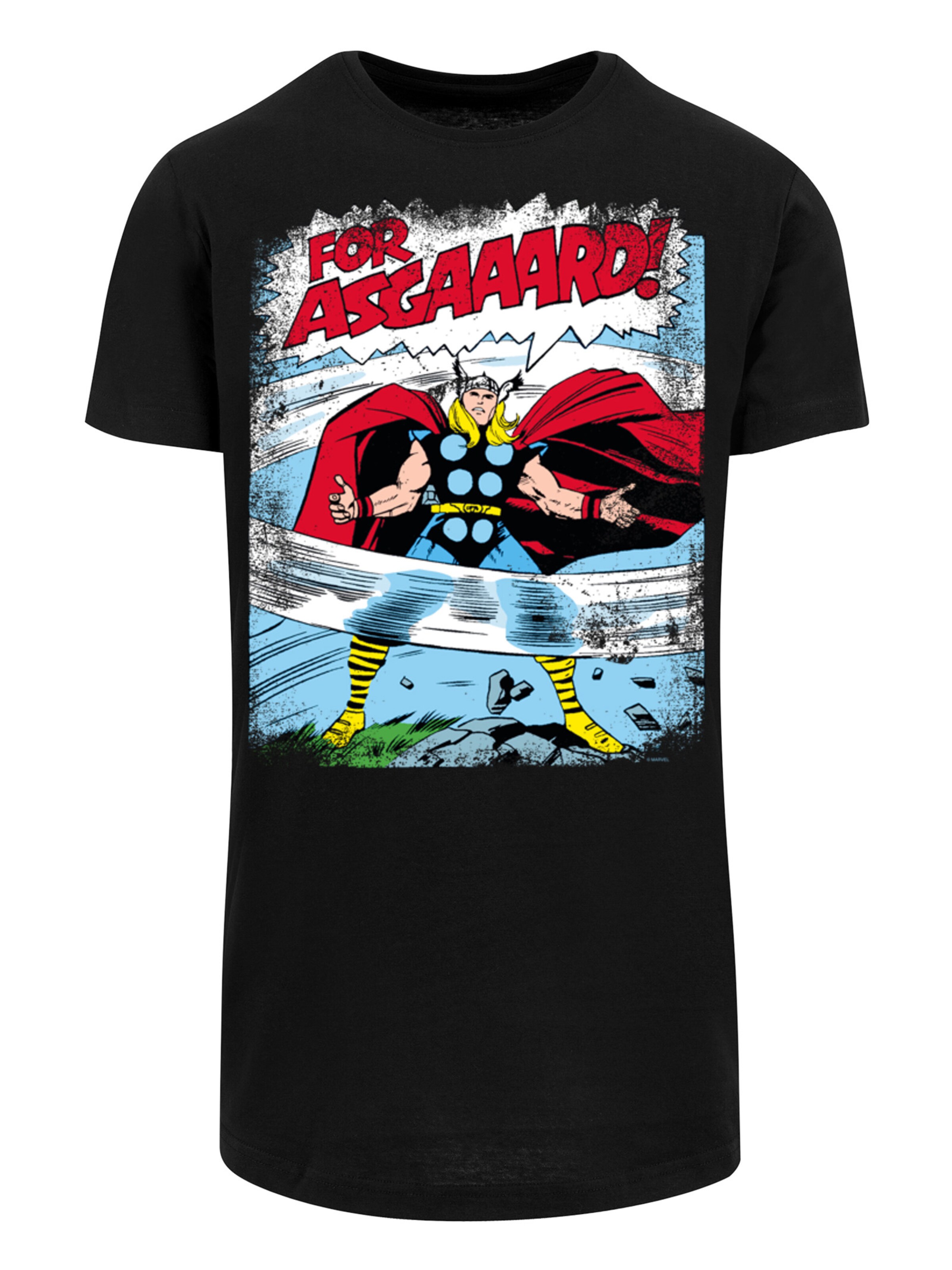 T-Shirt 'Marvel Thor Asgard' F4NT4STIC en noir : devant