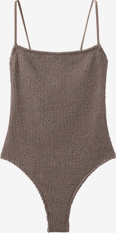 MANGO Swimsuit 'Ocean' in Brown: front