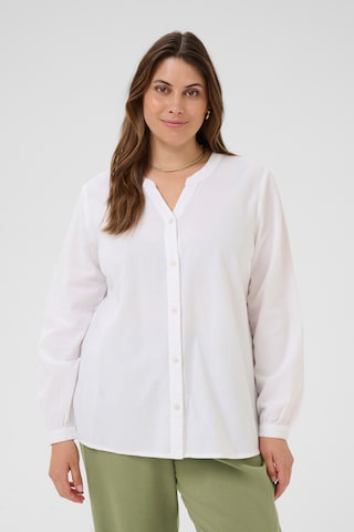 KAFFE CURVE Loose fit Pleat-front trousers 'KCMerla' in Green