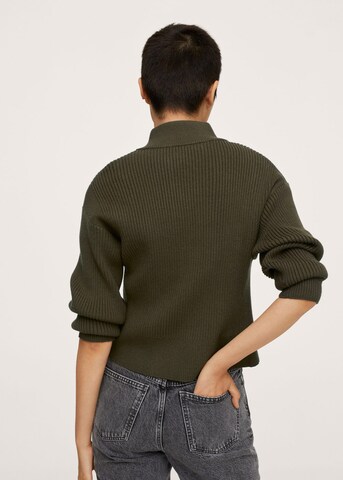 MANGO Sweater 'Mock' in Green
