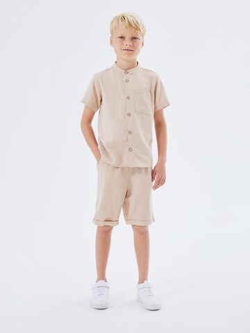 NAME IT Regular fit Button Up Shirt 'Faher' in Beige