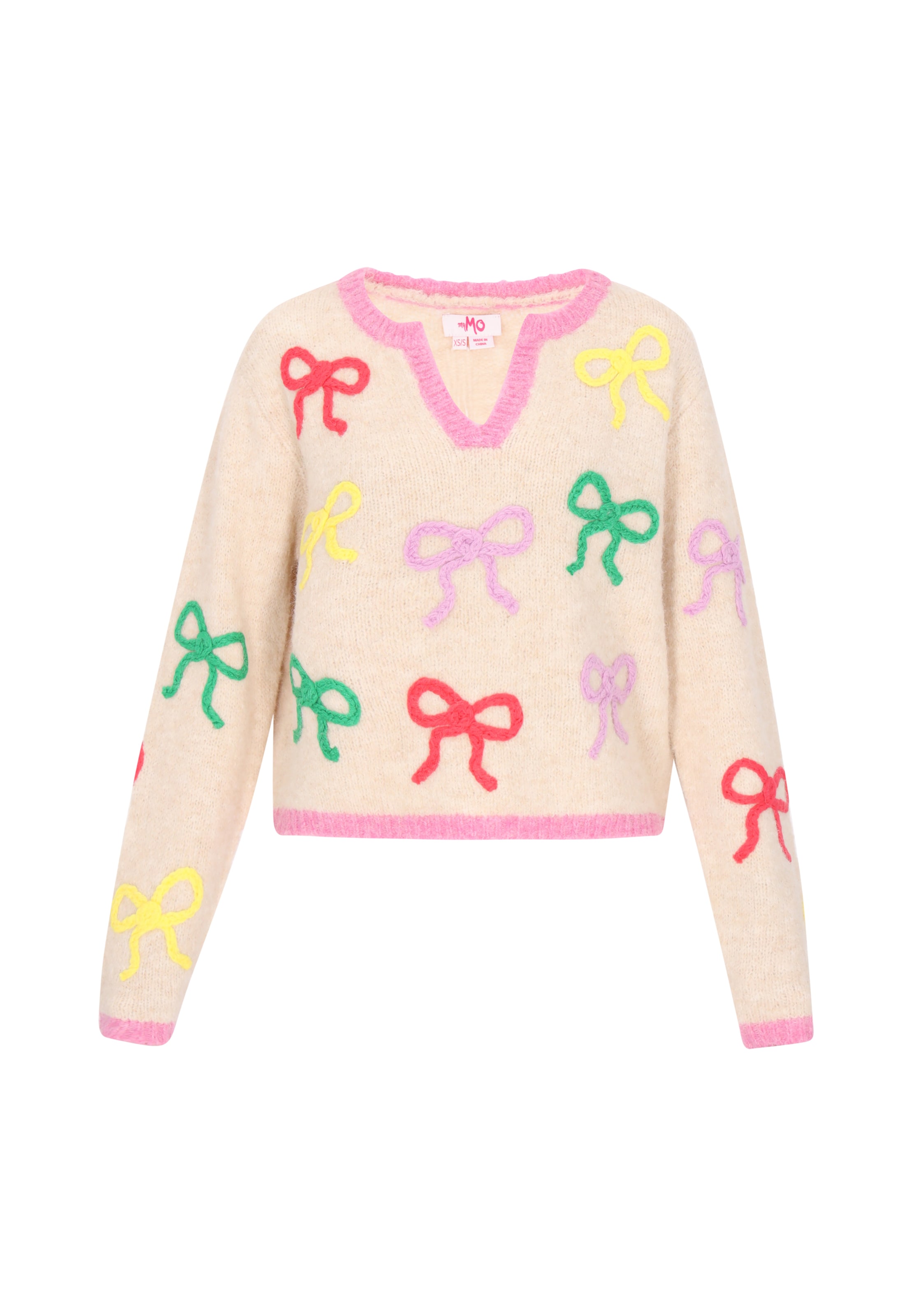 MYMO Pulóver - bézs: elől