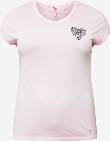 Key Largo T-shirt 'Sweetheart' i rosa: framsida