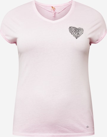 Key Largo T-shirt 'Sweetheart' i rosa: framsida