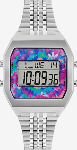 ADIDAS ORIGINALS Digitalur 'PROJECT FOUR' i sølv: forside