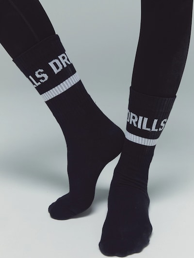 DRILLS Apparel Sportsokken 'DRILLS Toujours' in 35-38 in de kleur Zwart, Productweergave