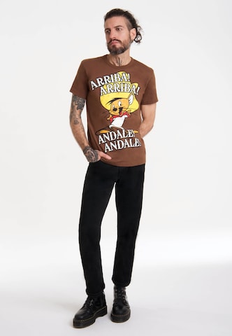 LOGOSHIRT Shirt 'Looney Tunes - Speedy Gonzales' in Bruin