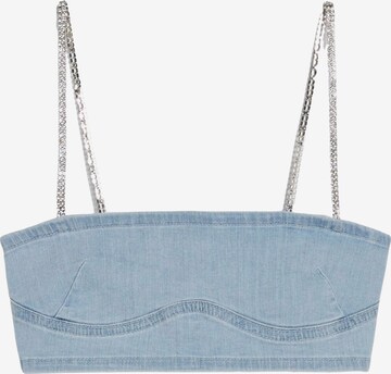 Top di Bershka in blu: frontale