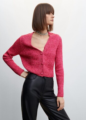 Cardigan 'Fushia' MANGO en rose : devant