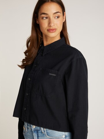 Calvin Klein Jeans Bluse in Schwarz
