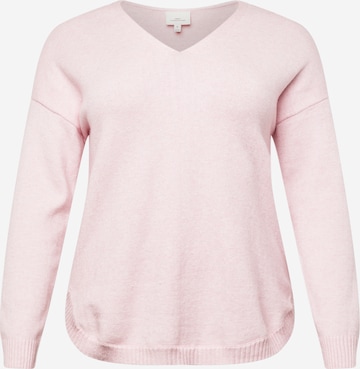 ONLY Carmakoma Sweater 'Margareta' in Pink: front