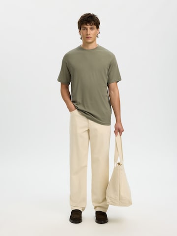 T-Shirt 'SLHSpencer' SELECTED en vert