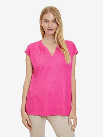 Cartoon T-shirt i rosa: framsida