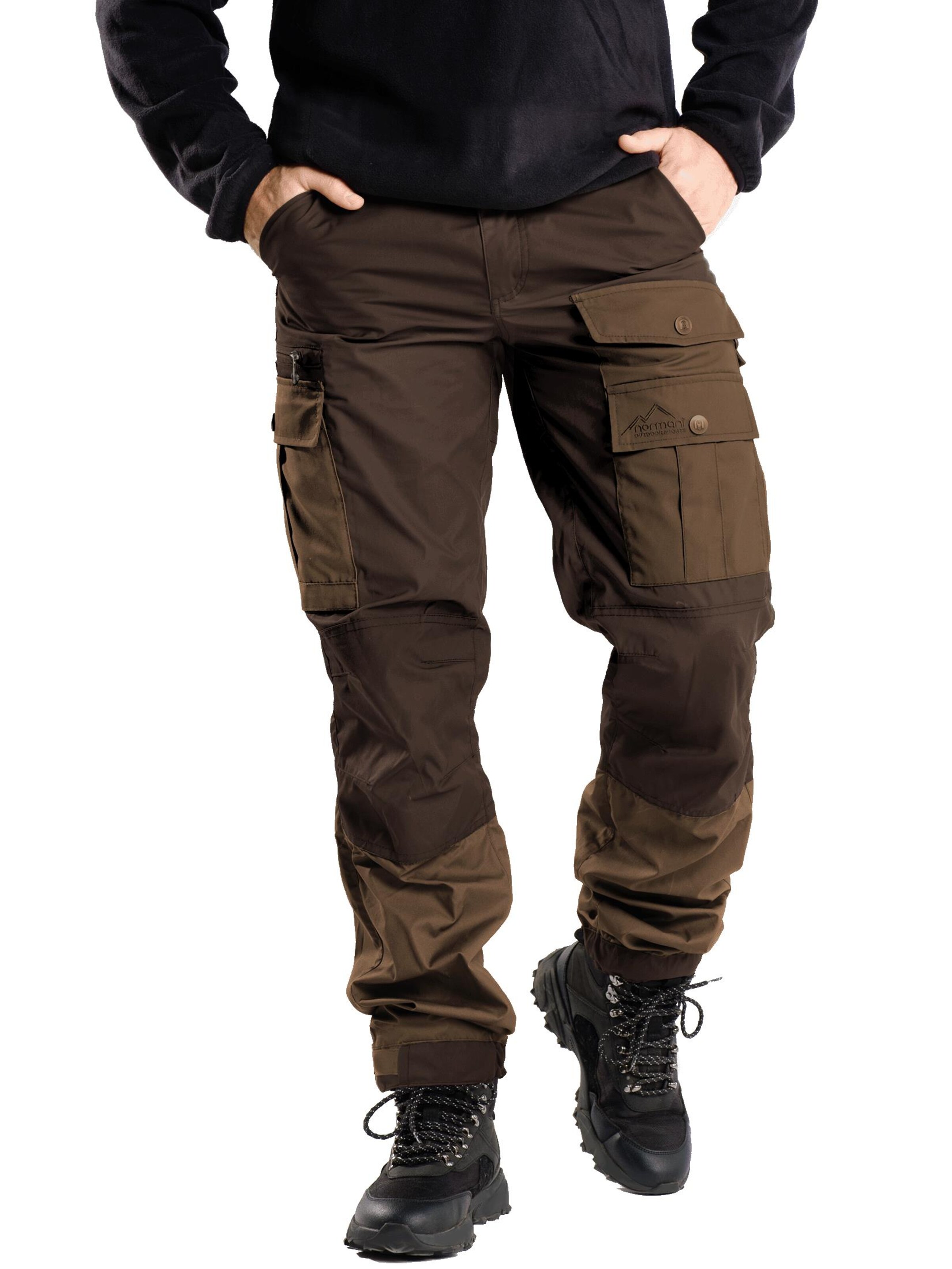 Regular Pantalon outdoor 'Leviathan' normani en marron