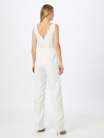 Tuta jumpsuit di mascara in bianco