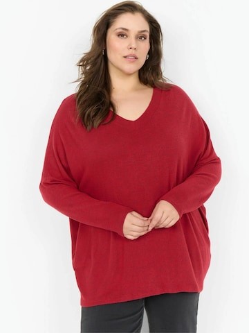 Chemise folklorique ' WA-SIMONE ' Wasabi Concept en rouge : devant