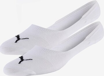 PUMA Ankle Socks in White: front