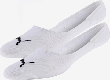 PUMA Дамски чорапи тип терлици в бяло: отпред