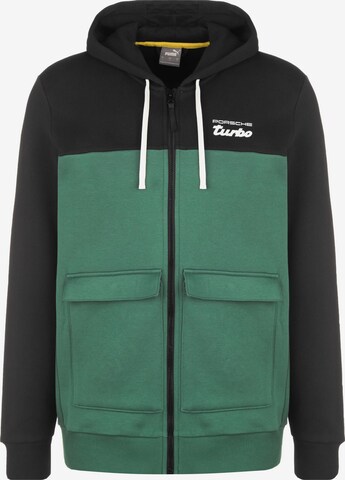 PUMA Zip-Up Hoodie 'Porsche Legacy' in Black: front