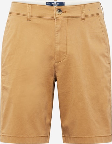 HOLLISTER regular Lærredsbukser i beige: forside