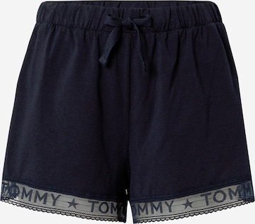 Pantaloni de pijama de la Tommy Hilfiger Underwear pe albastru: față