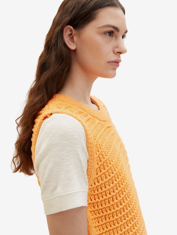 TOM TAILOR Knitted Vest in Yellow