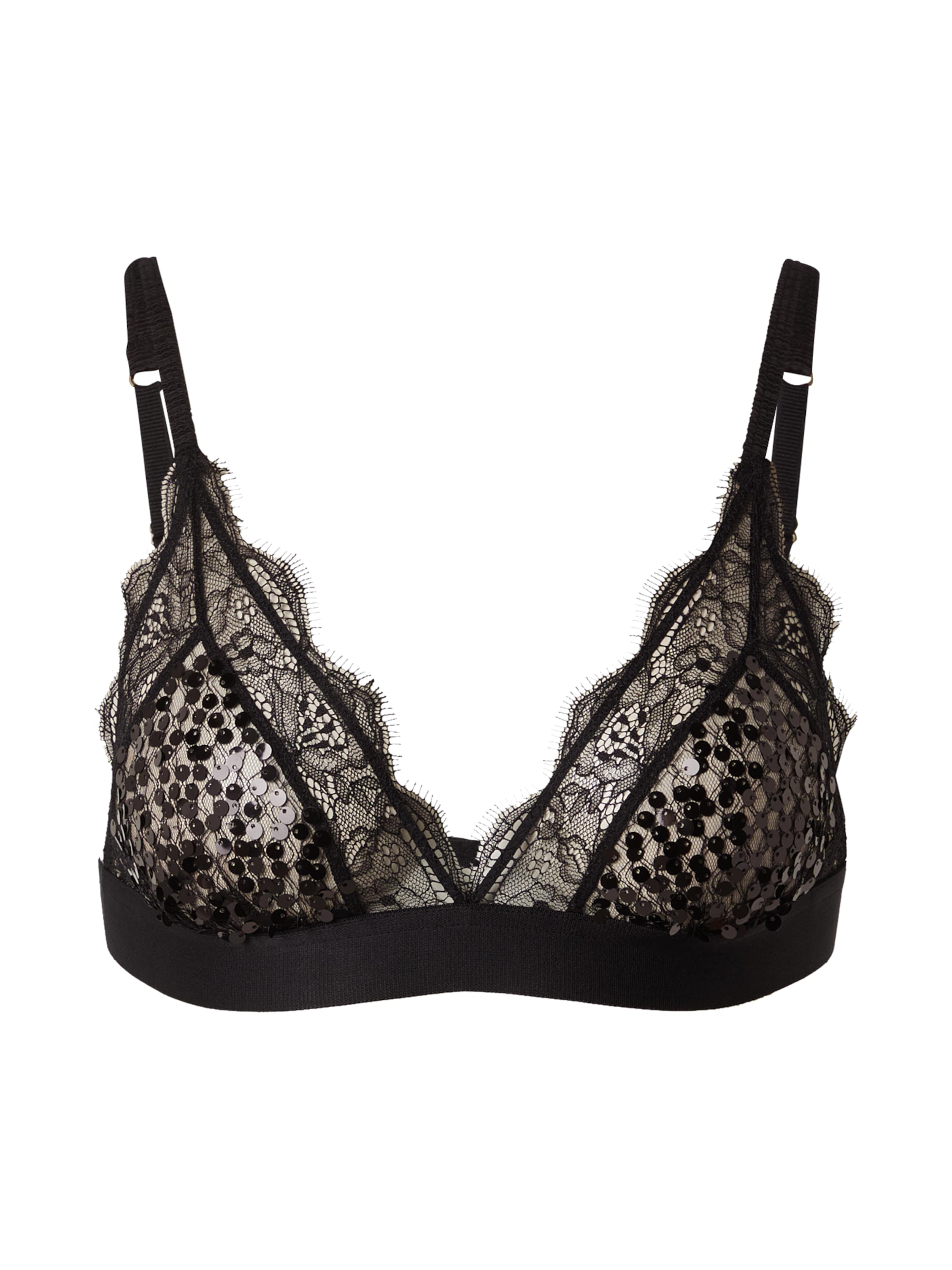 LOVE Stories Kolmnurk Rinnahoidja, värv must: eest vaates