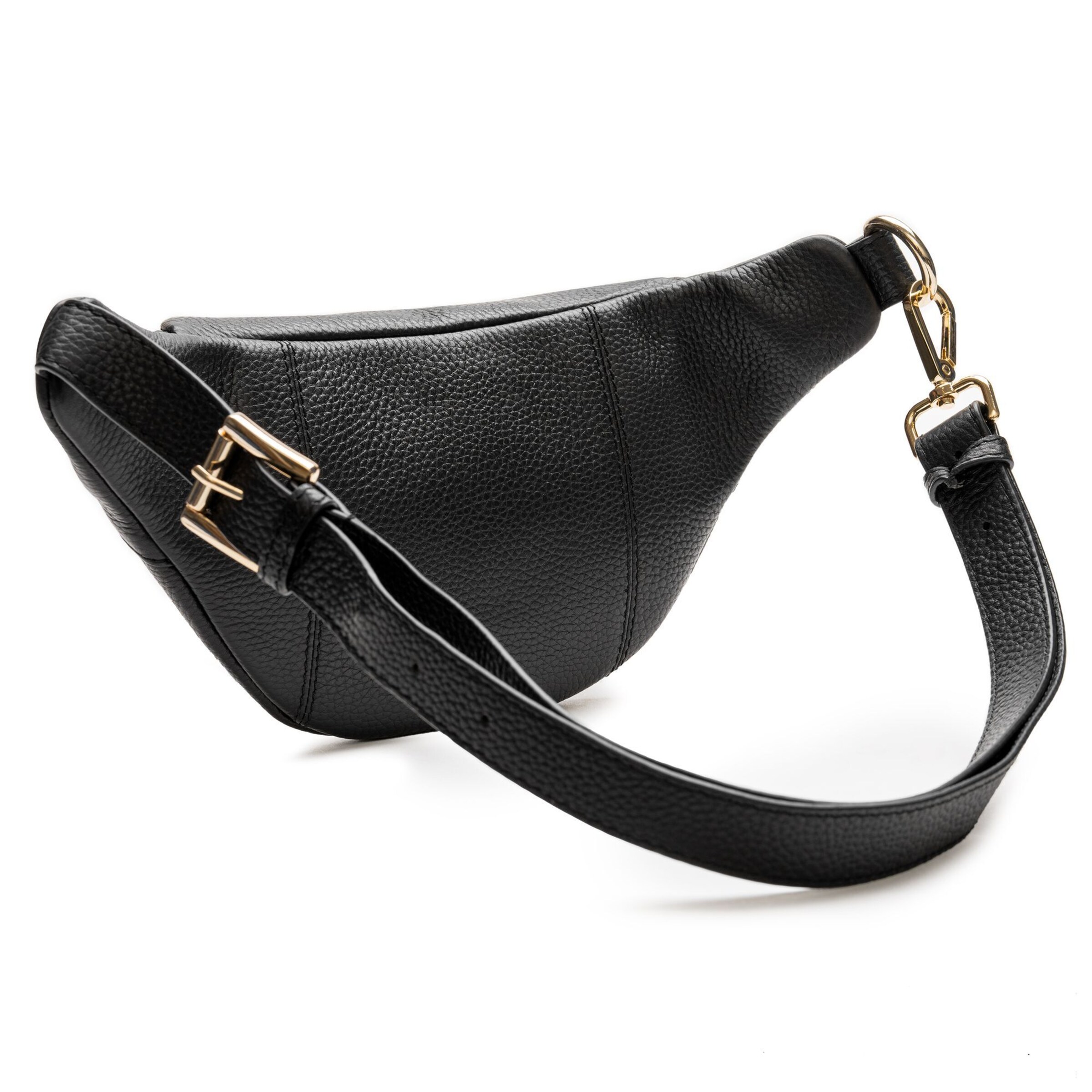 Lazarotti Belt bag 'Bologna Leather' in Black