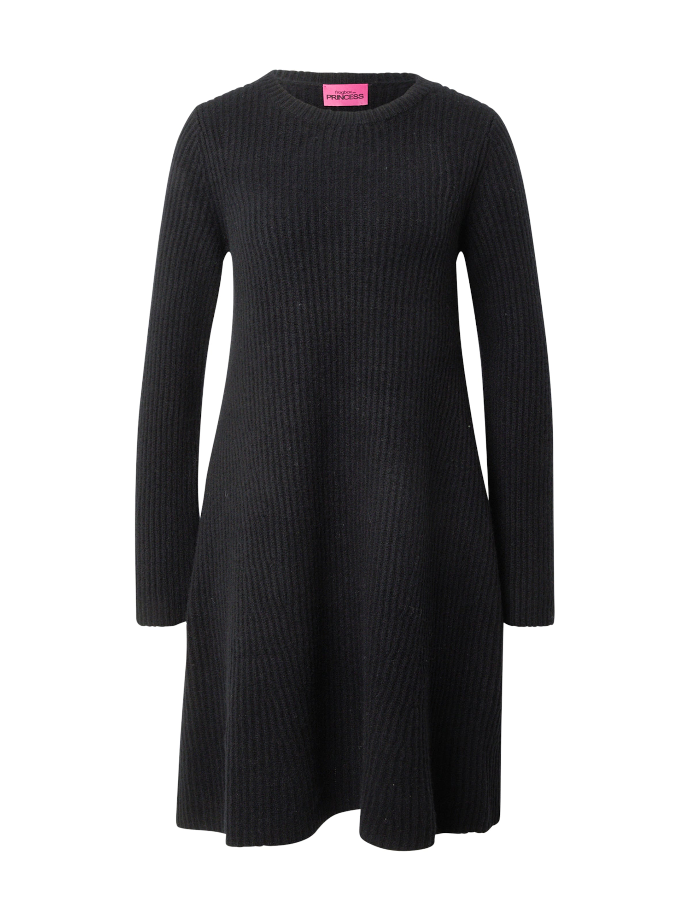 Robes en maille Frogbox en noir : devant