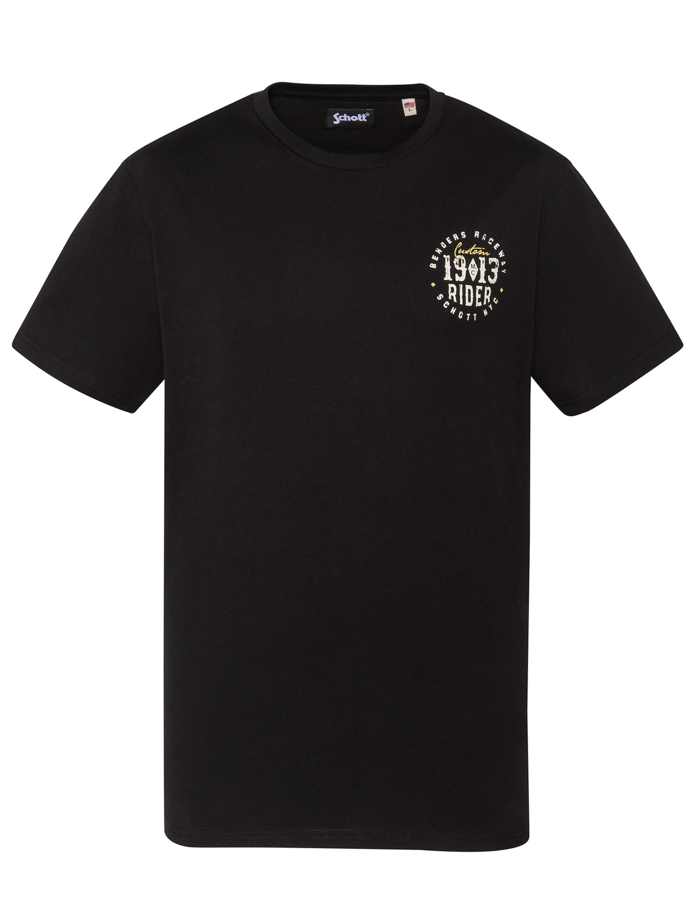 T-Shirt Schott NYC en noir : devant