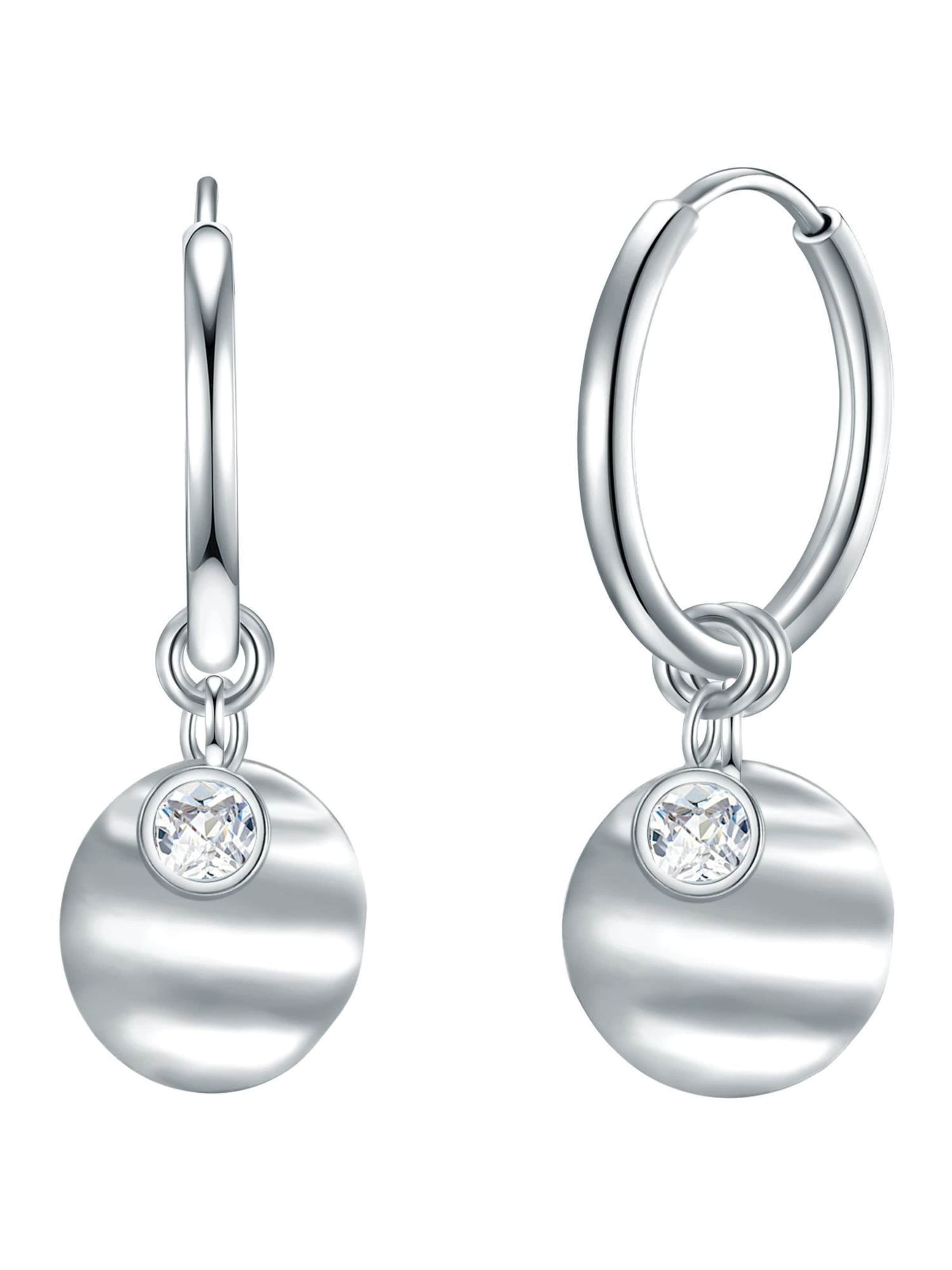 Eastside Earrings in Silver: front