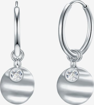 Boucles d'oreilles Eastside en argent : devant