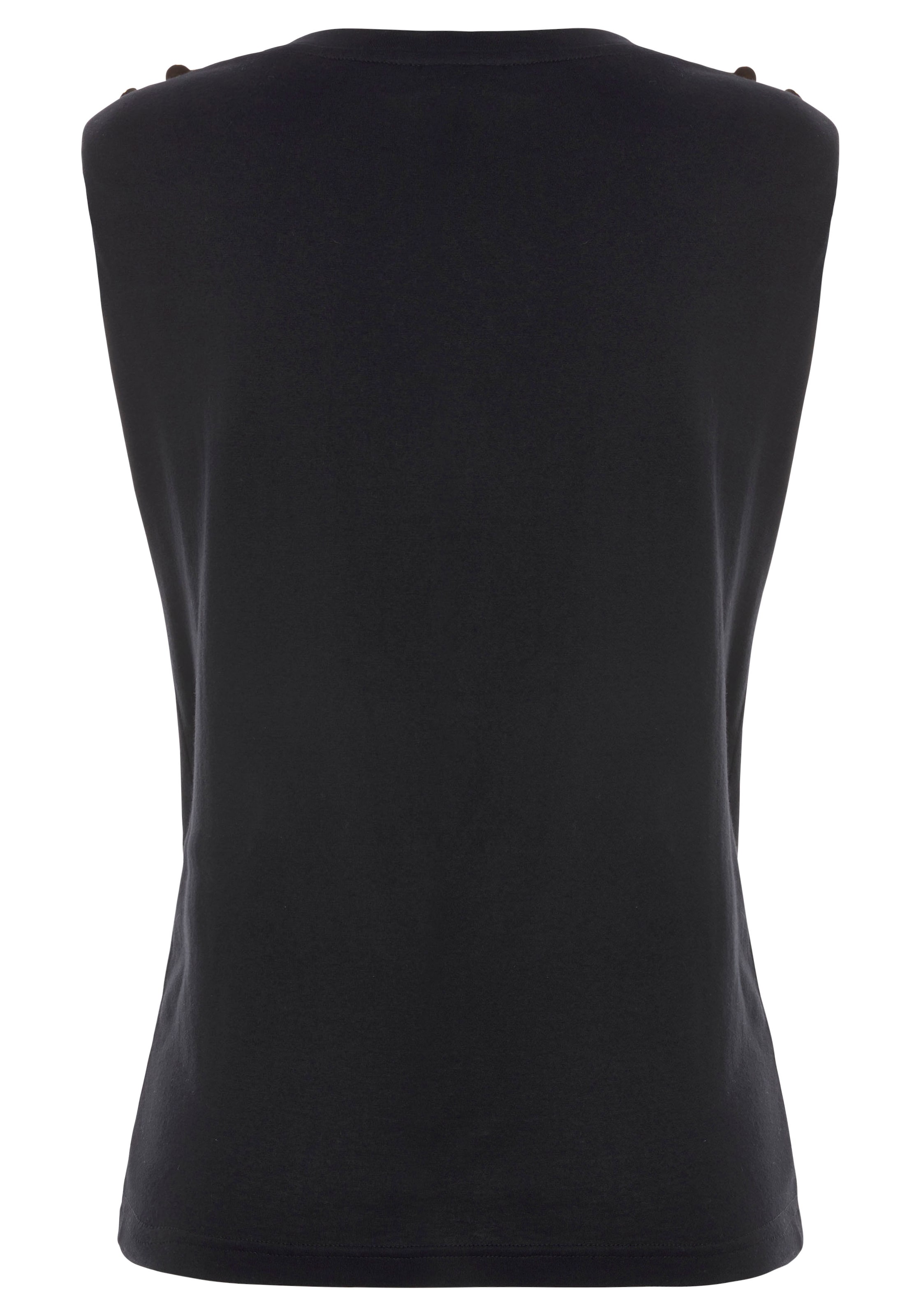 juoda LASCANA Palaidinė be rankovių