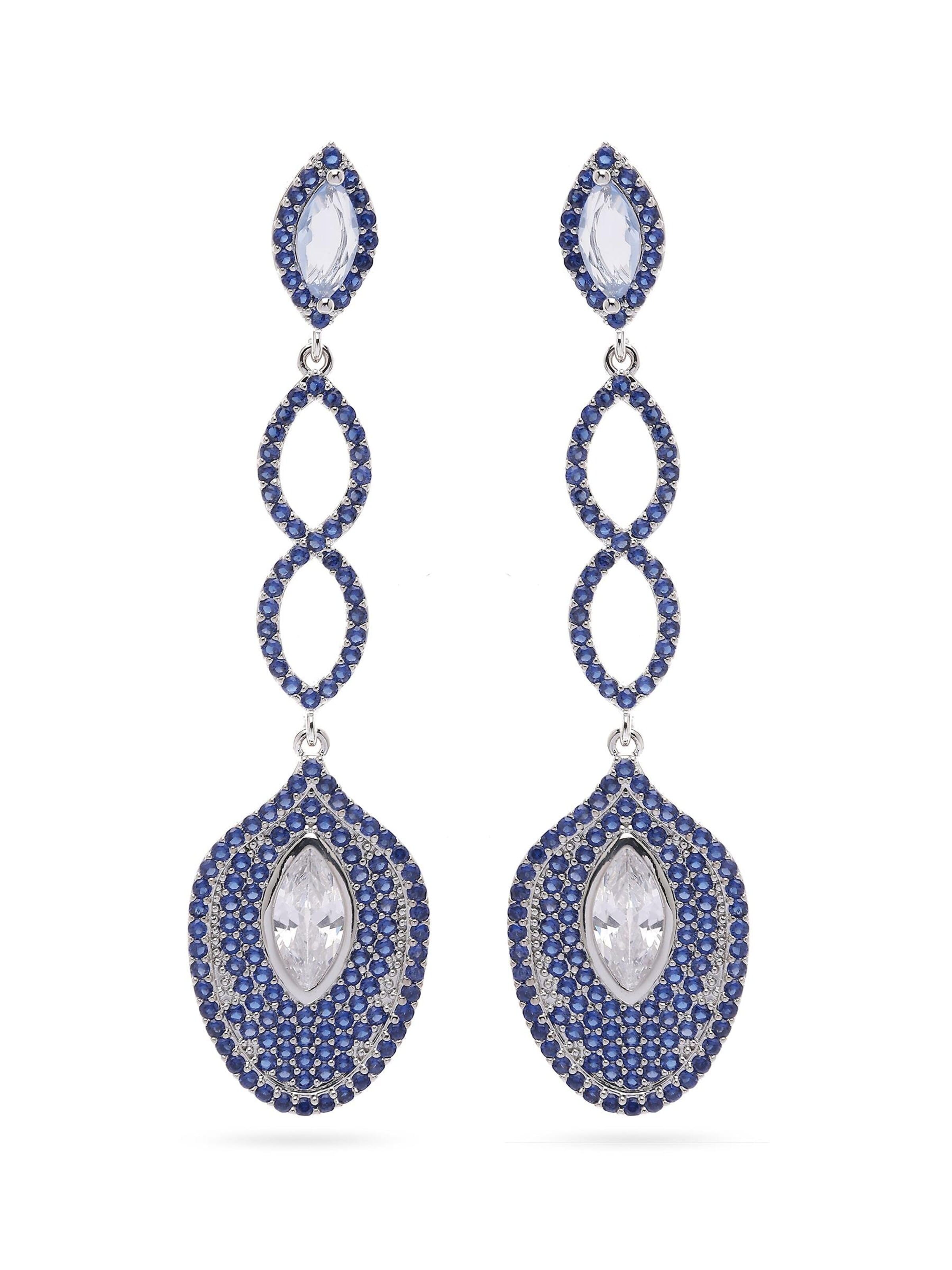 AVANT-GARDE PARIS Oorbellen 'Romina' in Blauw: voorkant