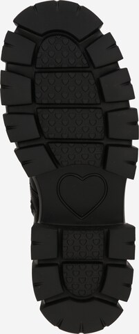 Bottines à lacets Love Moschino en noir